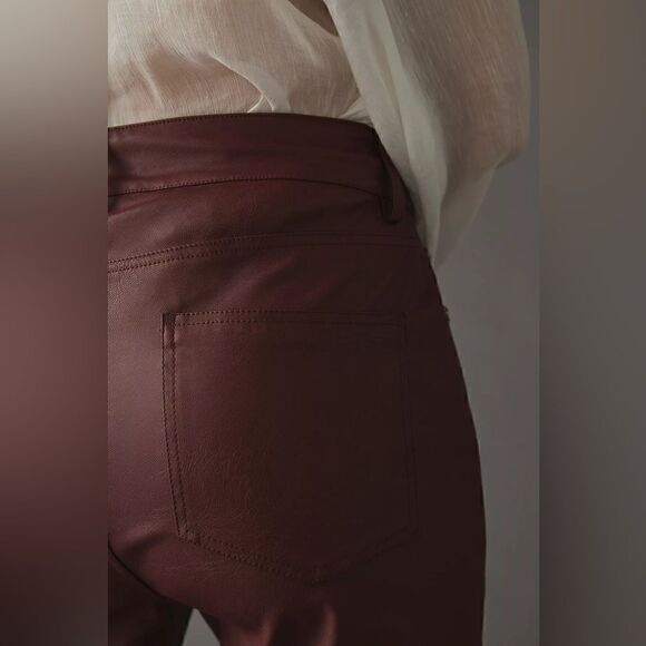Anthropologie Pilcro The Yaya Mid-Rise Faux Leather Pants Size 32 - Picture 6 of 8